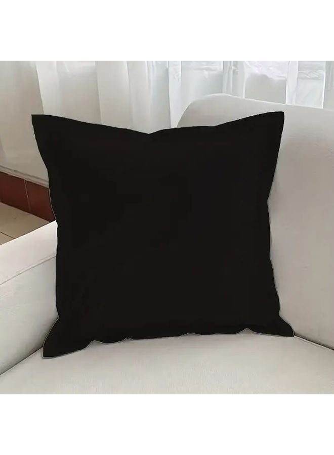 Orange Square Pillow Cover Pair 19 69 Inch Solid Color Decorative Cushion Case For Sofa Bedroom Office - Image 5